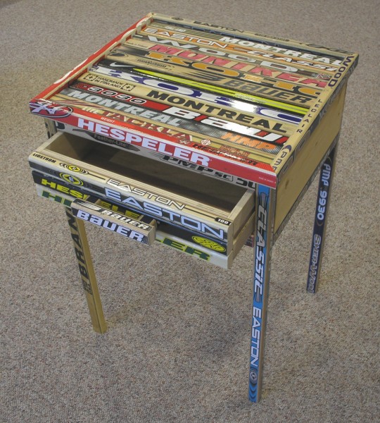 Custom Hockey Stick Furniture Hockey Stick End Table